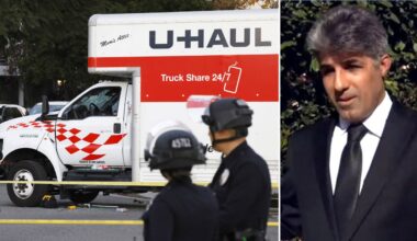 U-Haul driver claims police waved him into Iranian protesters in Los Angeles