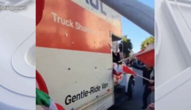 U-Haul driver plows through LA protesters calling for change in Iranian government