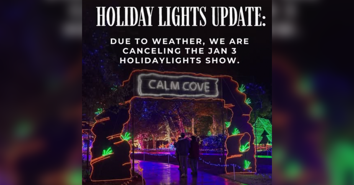 CALM cancels final HolidayLights event due to flooding