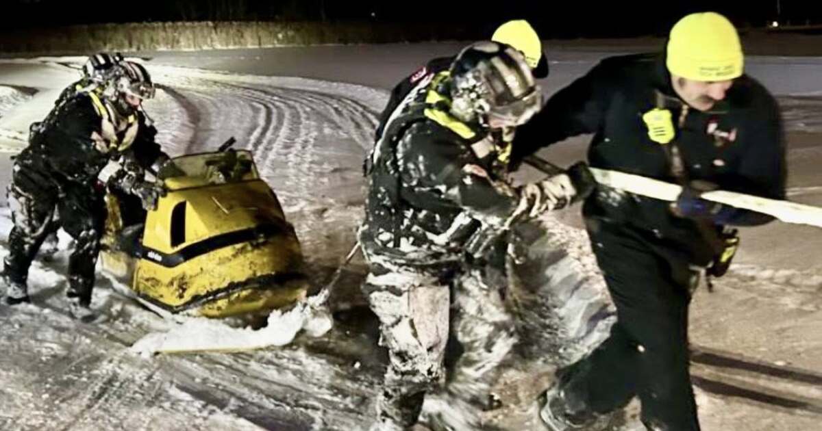 Oakland County Search and Rescue team saves man after snowmobile breaks ice