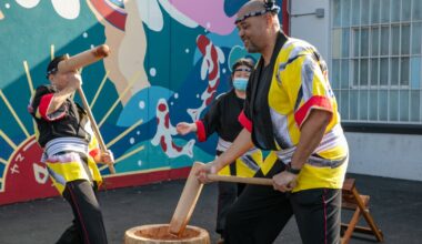 Watch traditional Japanese mochi pounding in Koreatown this weekend