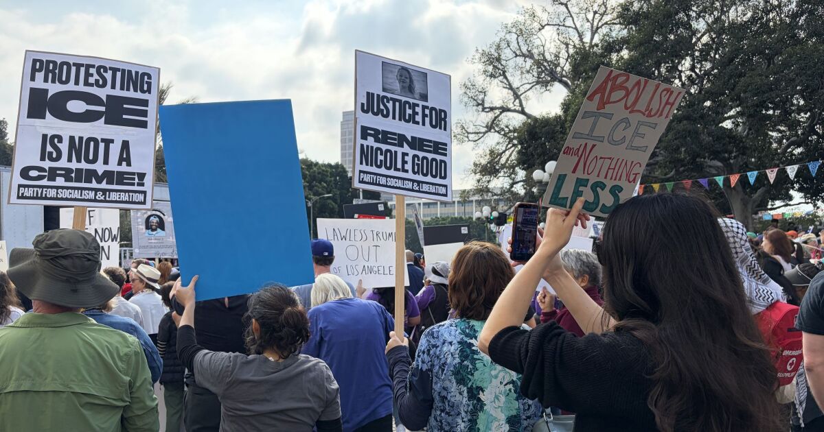 Los Angeles protesters join nationwide call to action against ICE