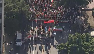 Thousands rally peacefully in California in support of protesters in Iran