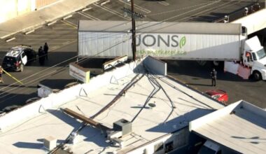 Man lying in Van Nuys parking lot killed by semi-truck, authorities say