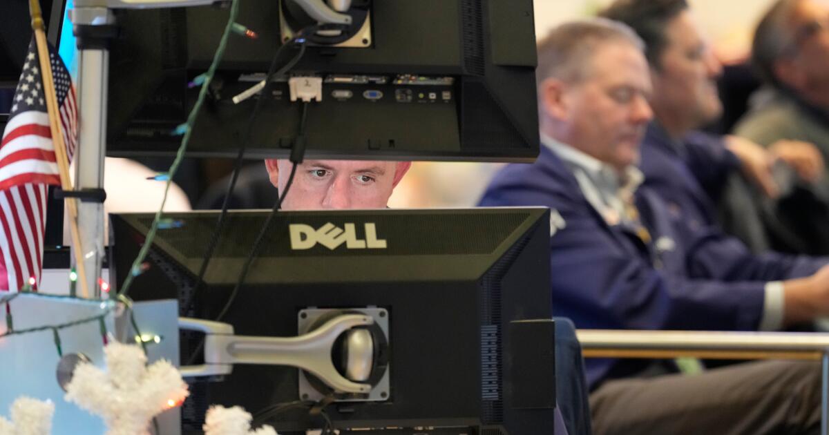 Wall Street falls in light trading on the final day of 2025, another banner year for markets