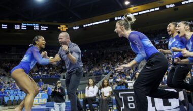 Jordan Chiles earns first perfect 10 in vault, leads UCLA to win