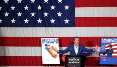 Secretary of Defense Pete Hegseth tours Long Beach rocket factory