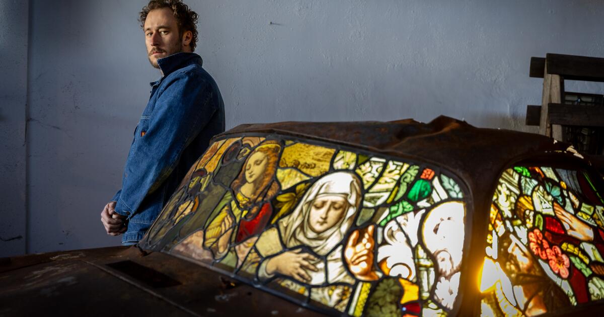 This artist turned burned Porsches from the L.A. fires into symbol of hope