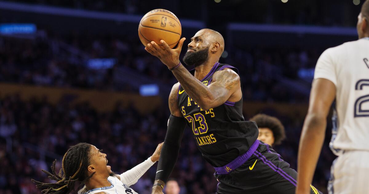 Luka Doncic and LeBron James lead Lakers to win over Grizzlies