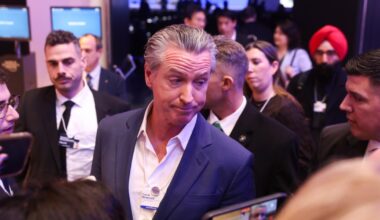 Newsom, on world stage, accuses Trump of trying to suppress dissent