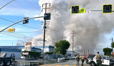 South El Monte residents ordered to shelter in place as warehouse buildings burn
