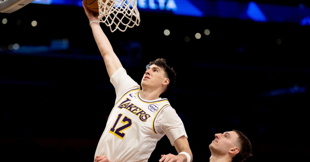 Lakers' Jake LaRavia reminds everyone who No. 12 is