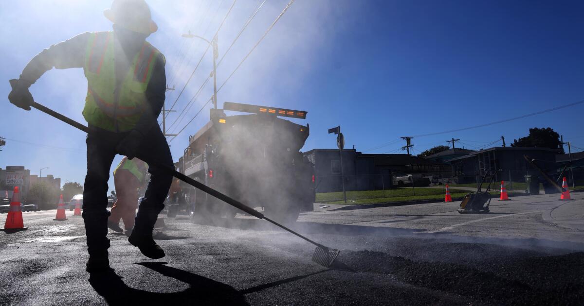 L.A. is awash in potholes after record rains, making commutes ever more treacherous