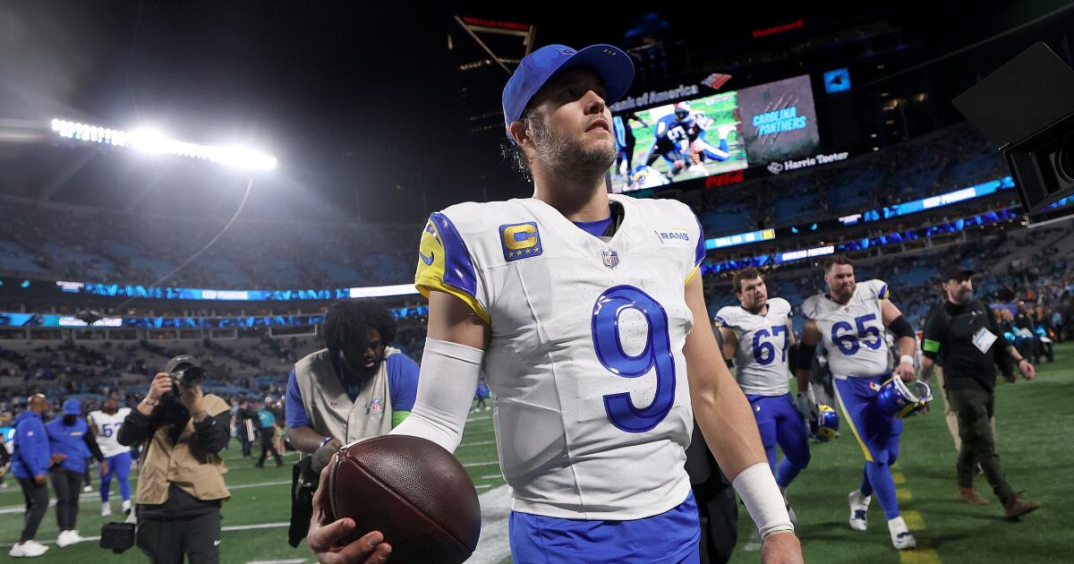 Matthew Stafford nursing finger sprain ahead of Rams vs. Bears