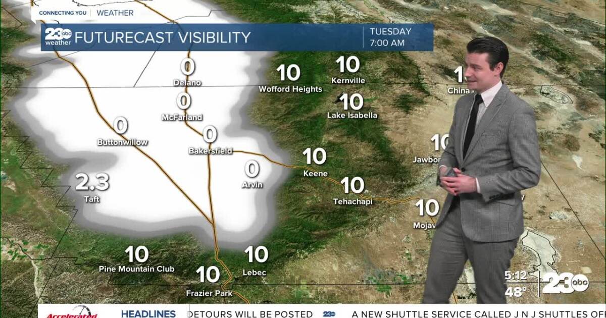 Fog continues through at least Wednesday
