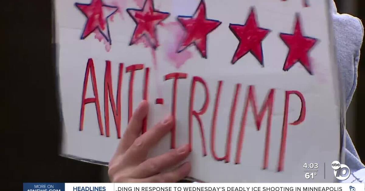 San Diego protesters rally against ICE shooting that killed Minneapolis woman