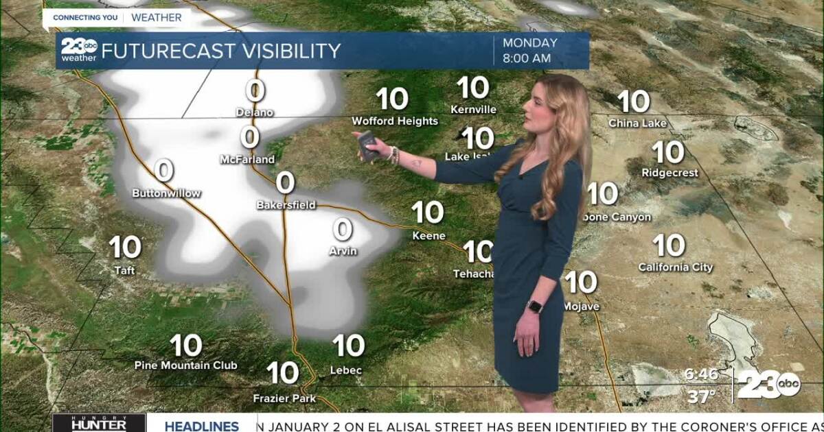 Dense fog possible Monday morning plus another chilly morning