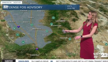 Dense fog remains in the forecast Monday