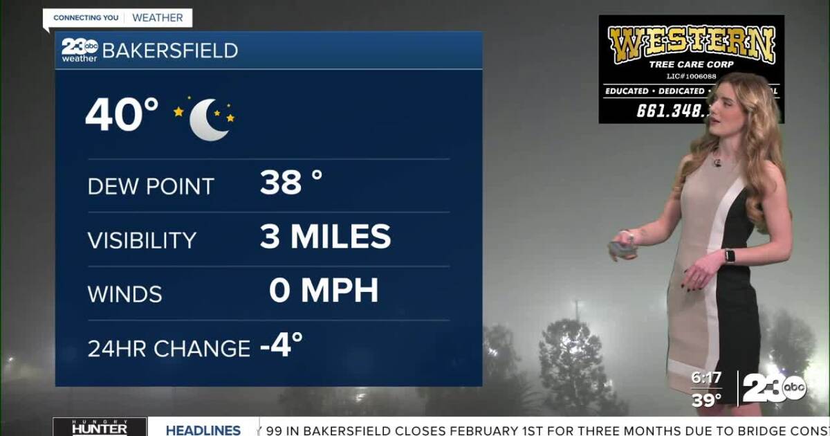 Patches of dense fog possible Monday morning