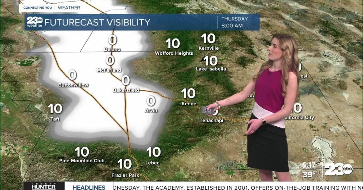 Fog remains in the valley forecast on Thursday