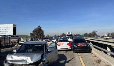 Up to 17 vehicles crash in dense fog on southbound Highway 99 near Fresno