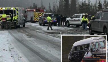 California girl hockey team's van hits snowplow in Colorado, killing one player's dad and injuring others