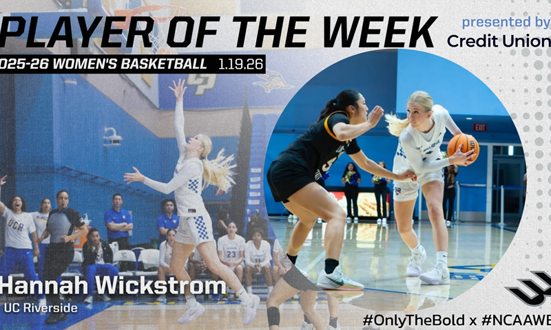 League's Leading Scorer Hannah Wickstrom of UC Riverside Nabs Big West Player of the Week Honors