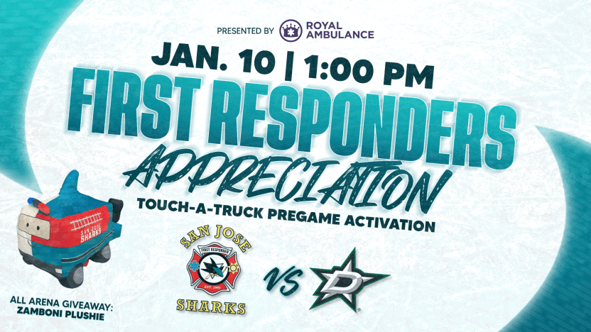 San Jose Sharks vs. Dallas Stars: First Responders Appreciation — 1 p.m. at SAP Center, San Jose