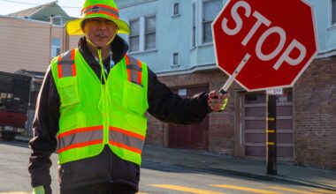 Leland Pon, an Excelsior crossing guard