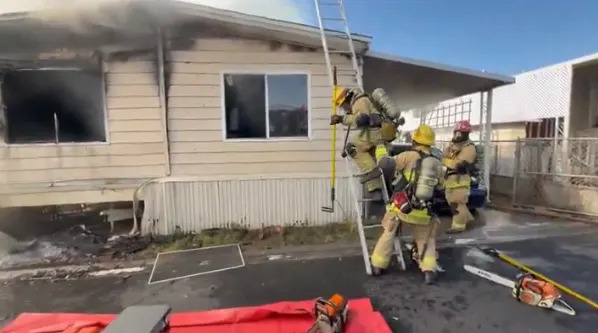 San Bernardino mobile home fire
