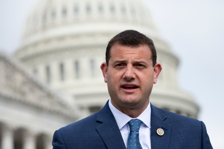 Representative David Valadao speaks during a press conference at the U.S. Capitol, in Washington, D.C., on March 17, 2021. Photo by Graeme Sloan, Sipa USA via Reuters