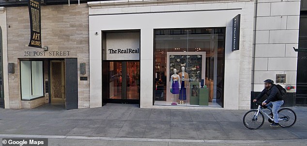 The RealReal storefront at 253 Post Street is pictured in 2022. The company plans to return to the location on February 26 with a 'reimagined' flagship