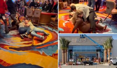 Wild California Hard Rock casino brawl caught on camera