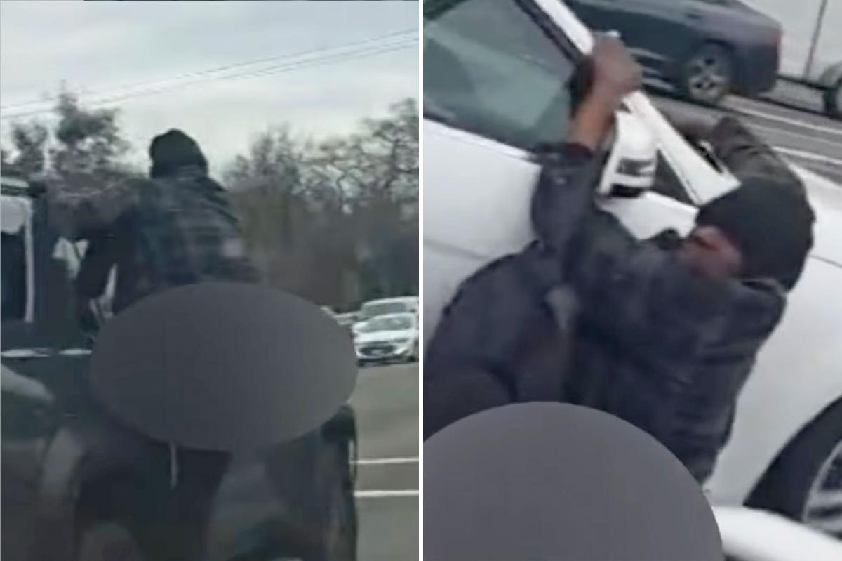 Wild video shows guy hanging off cars while losing his pants in Sacramento