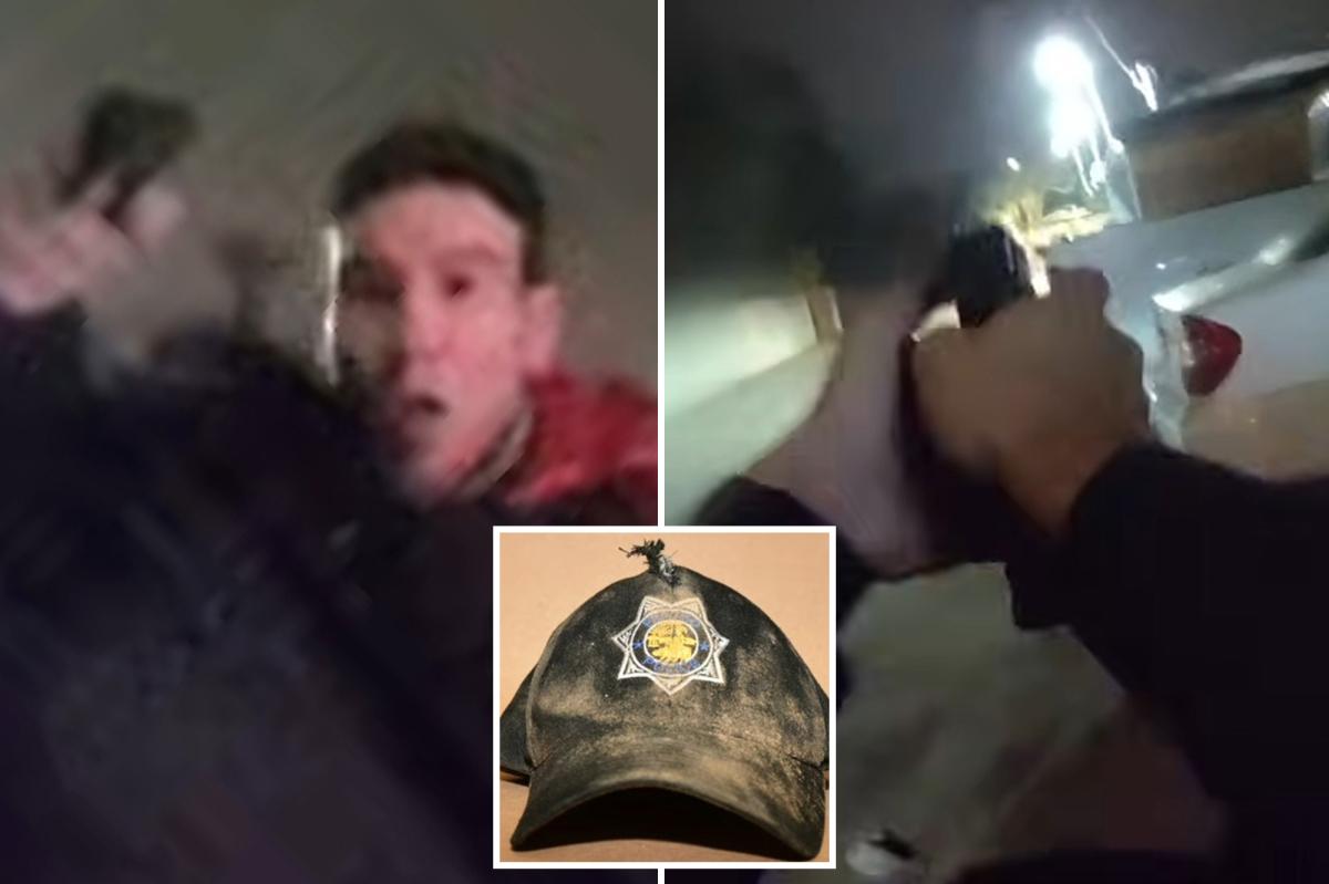 Bullet in the cap, Fresno police share body cam of moment officer narrowly escapes a gunshot to the head