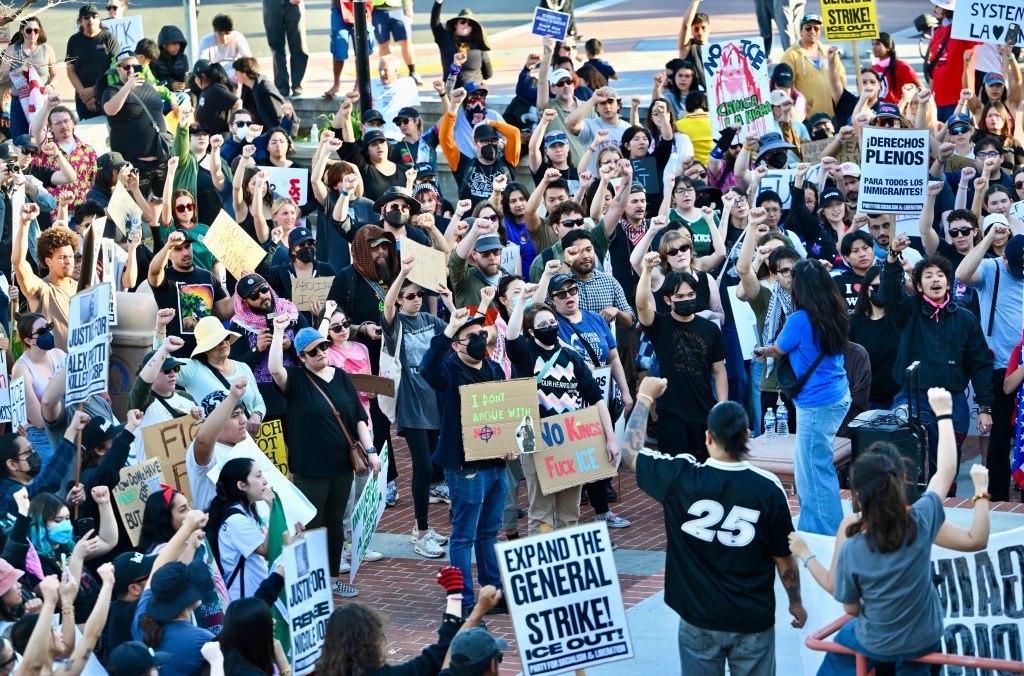 Protesters take part in “ICE Out!” demonstration – Orange County Register