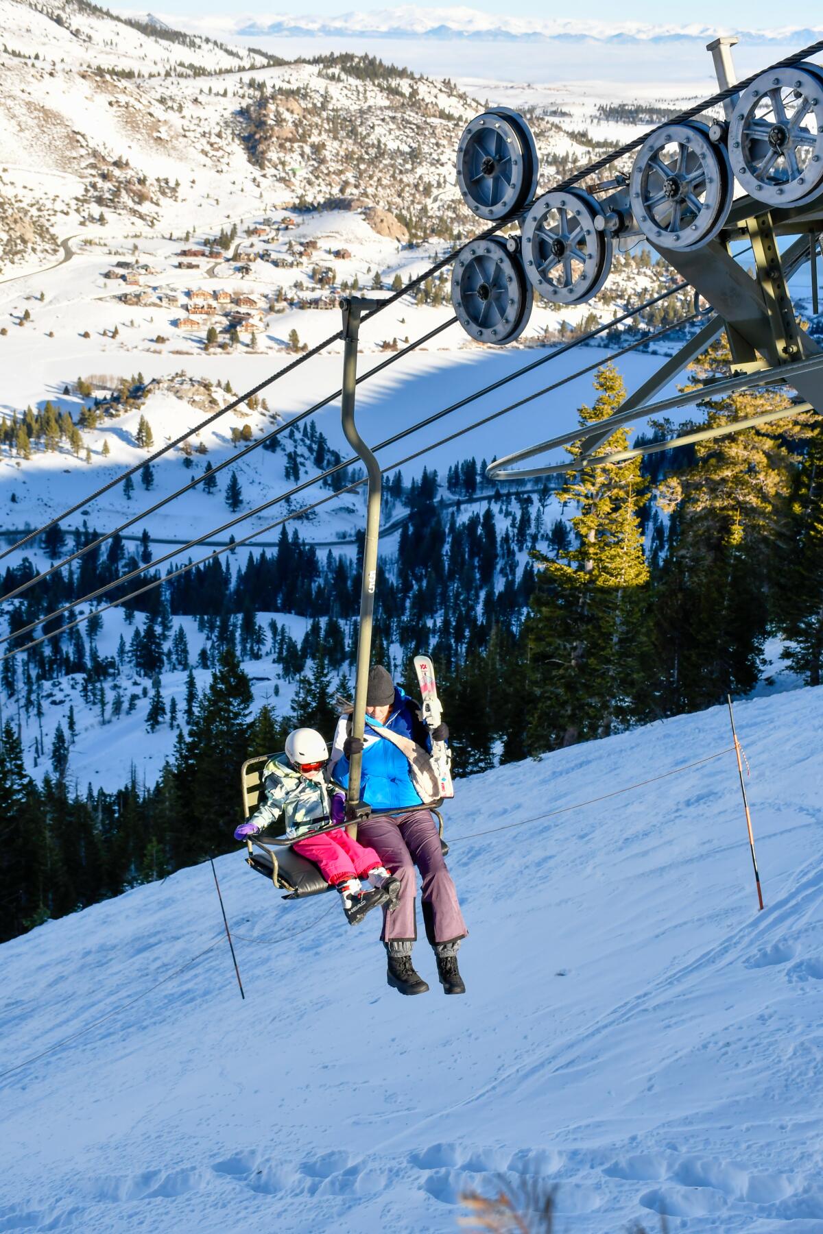 From the chairlifts at June Mountain ski resort, visitors get broad views.