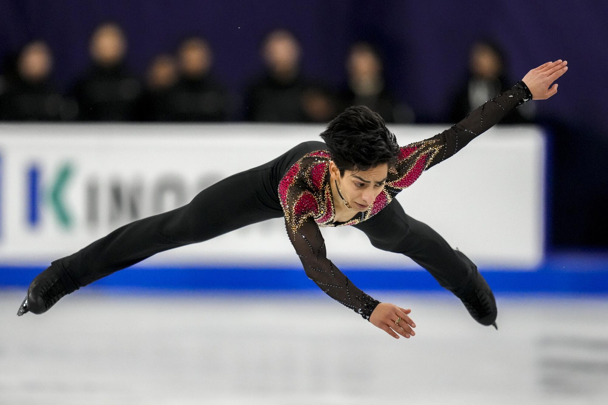 Donovan Carrillo performs during the Four Continents championships in Seoul in February 2025.
