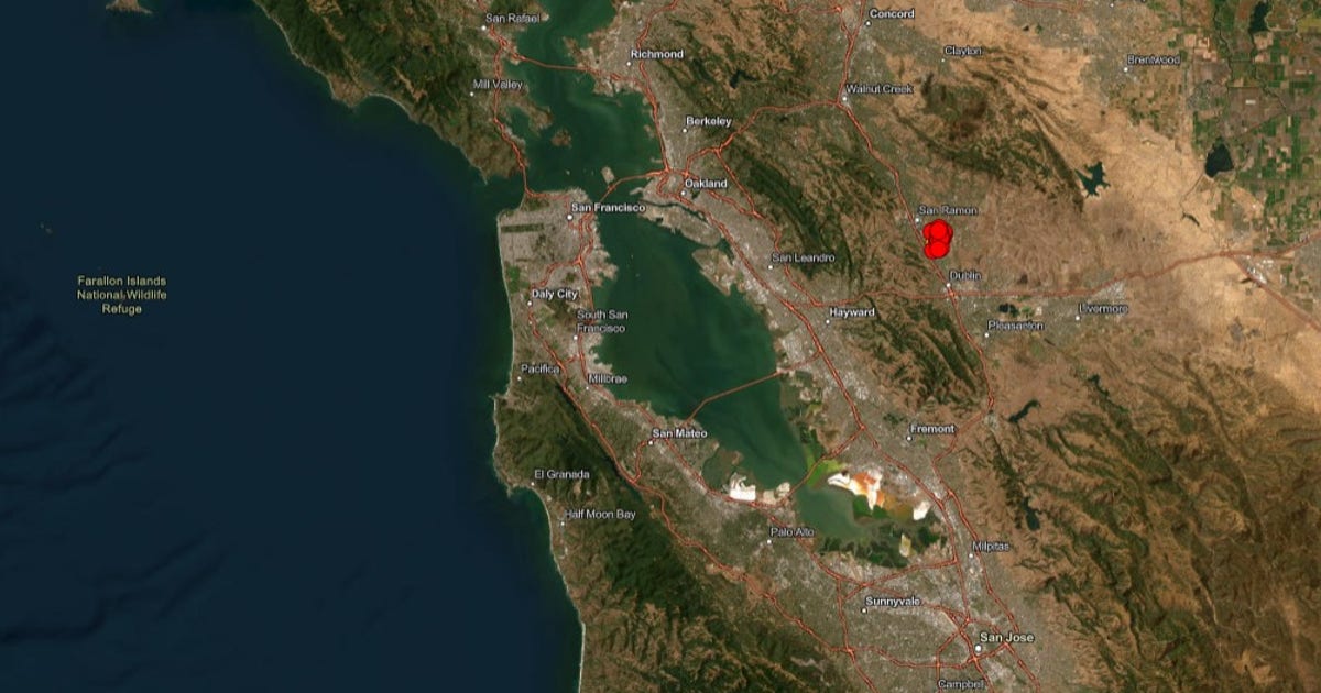 Earthquakes strike the San Francisco Bay Area