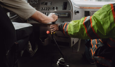 How much training does the driver of that truck next to you have?