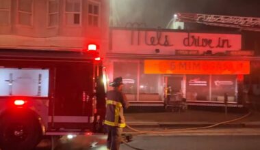 Fire at Mel's Drive-in San Francisco
