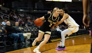 Goula Scores Career-High; Golden Grizzlies Fall in Final Seconds to Norse