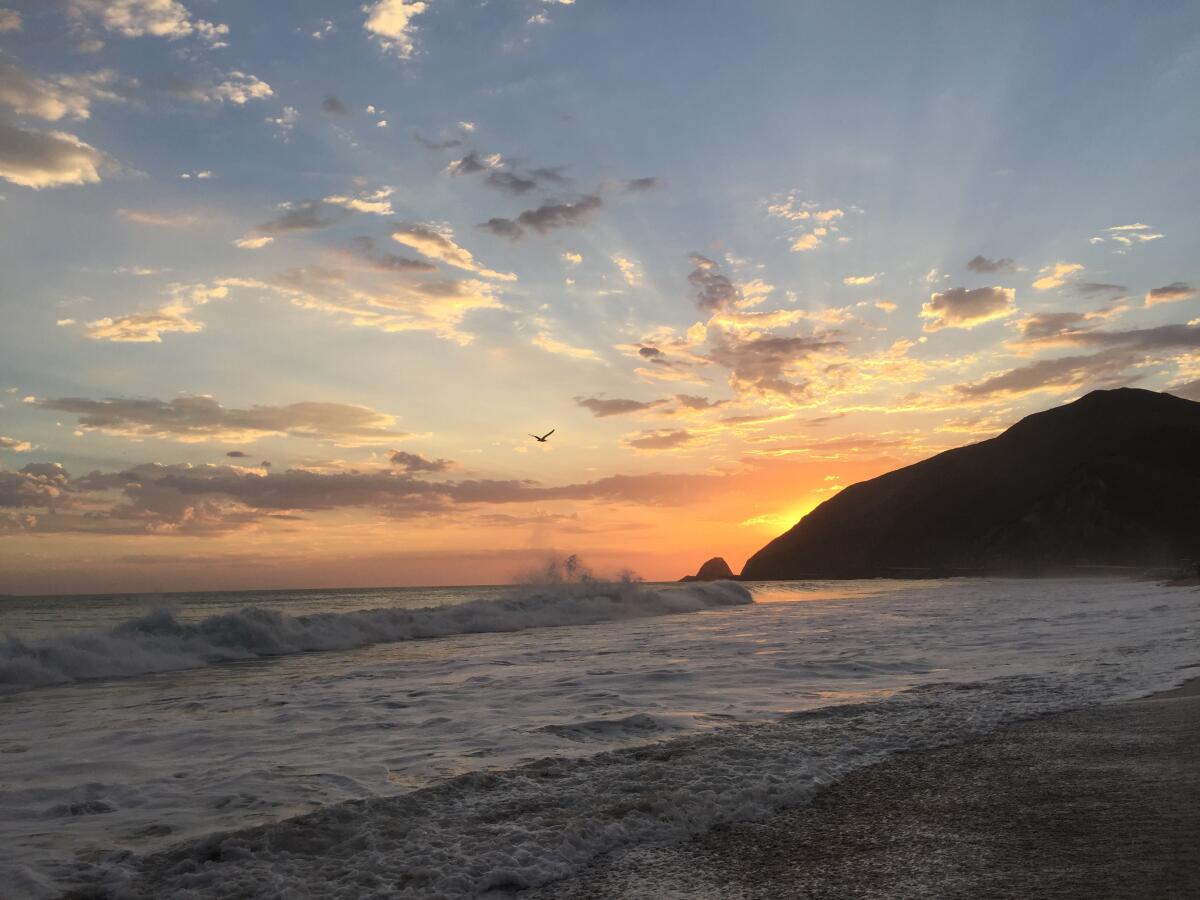 Thornhill Broome Beach Sunset with Point Mugu in the background