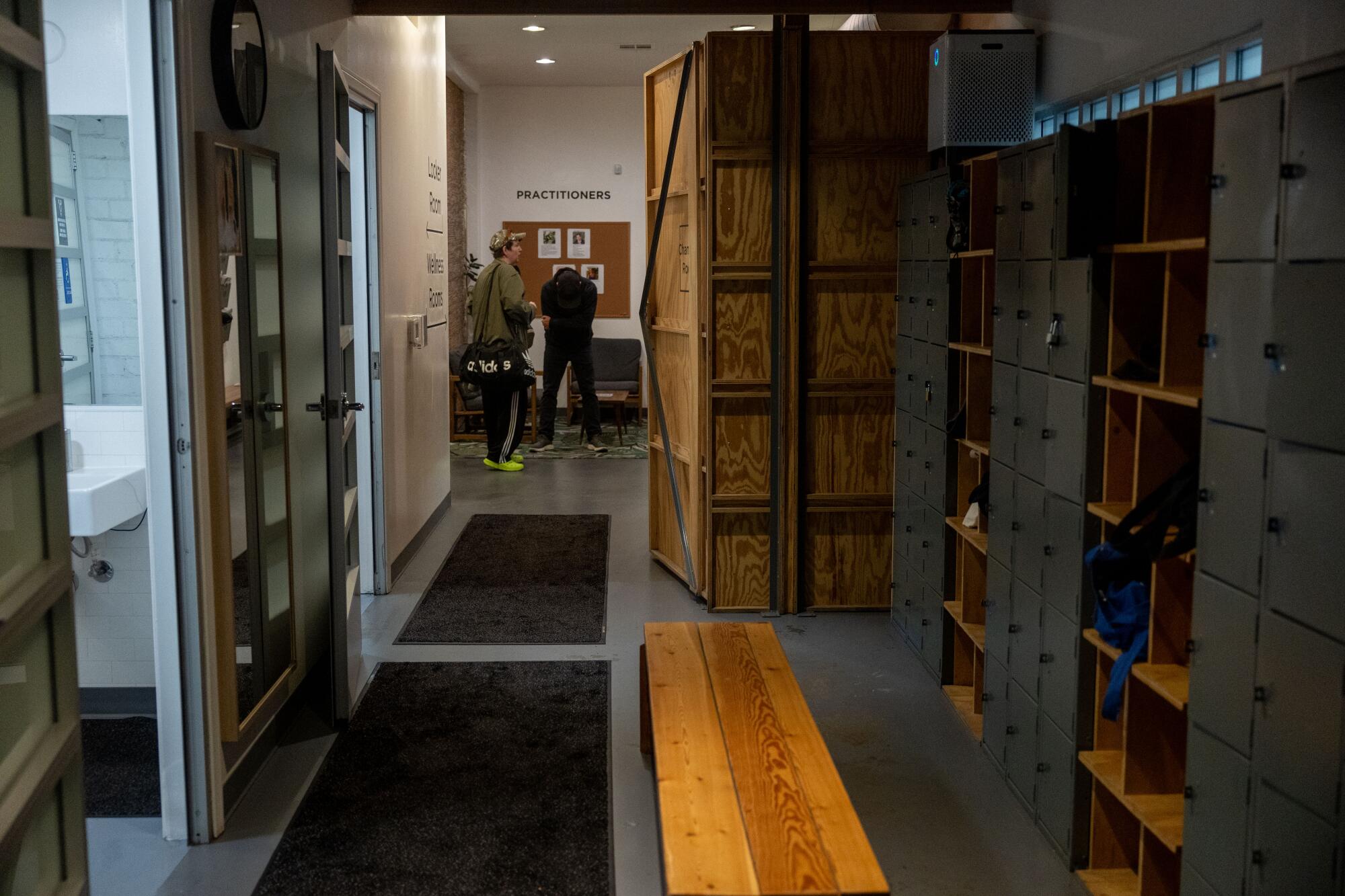 Everybody Gym's gender neutral locker room includes private showers and changing stations.