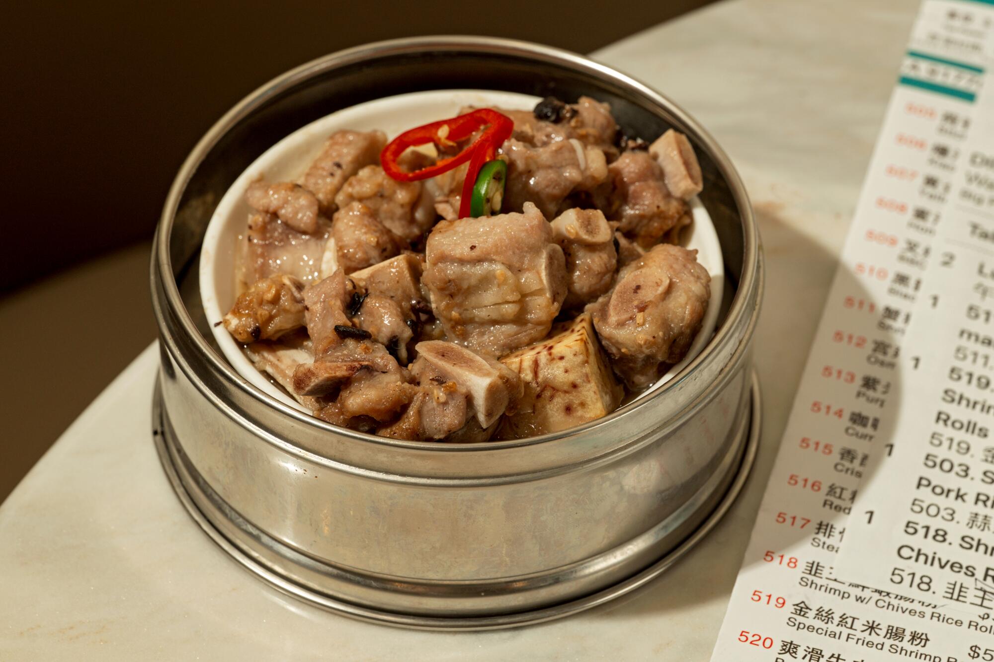 Steamed pork ribs at Big Ma's Kitchen in Rosemead.