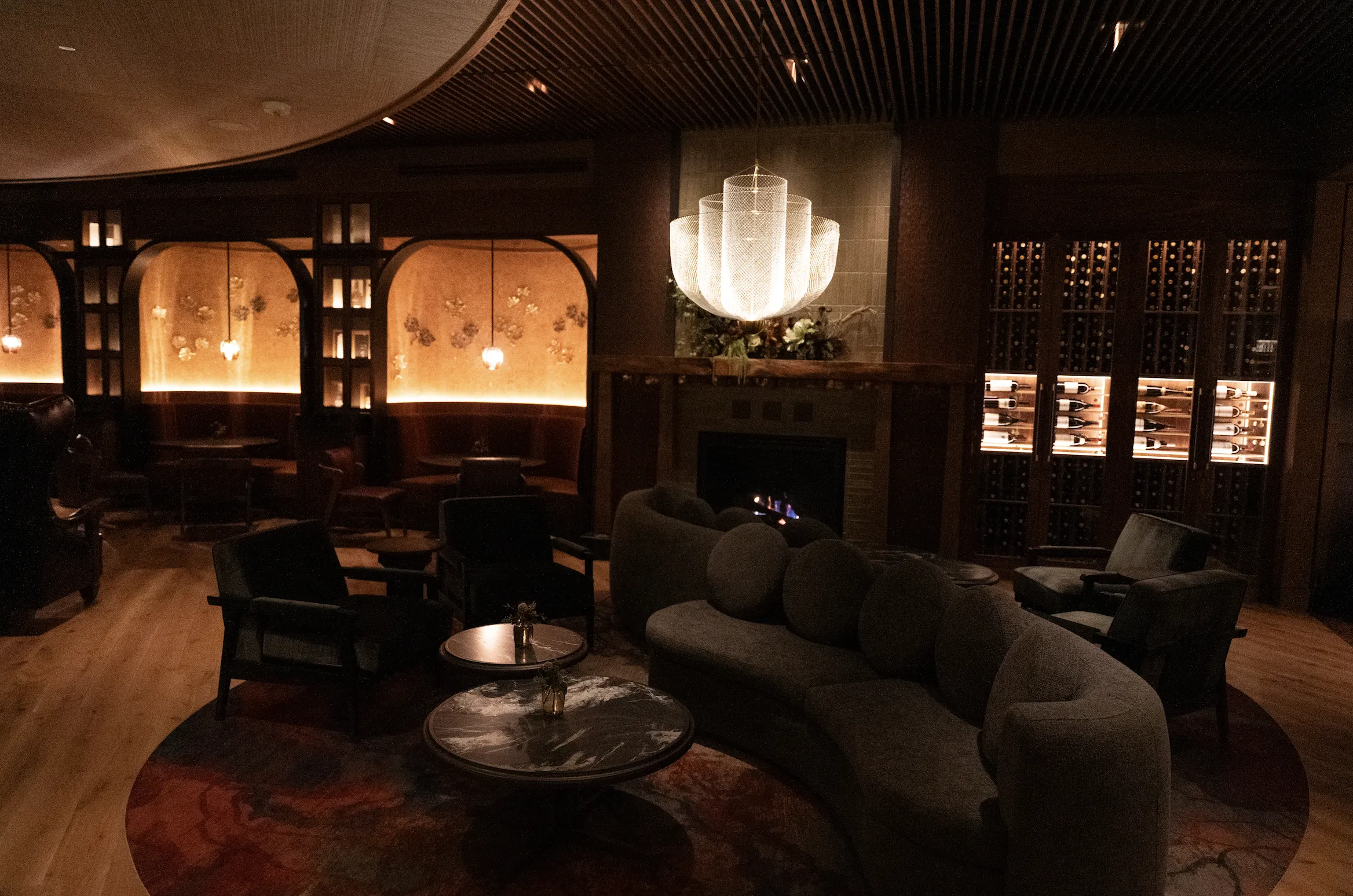 The lounge at at Napa Rose at the Grand Californian Hotel & Spa
