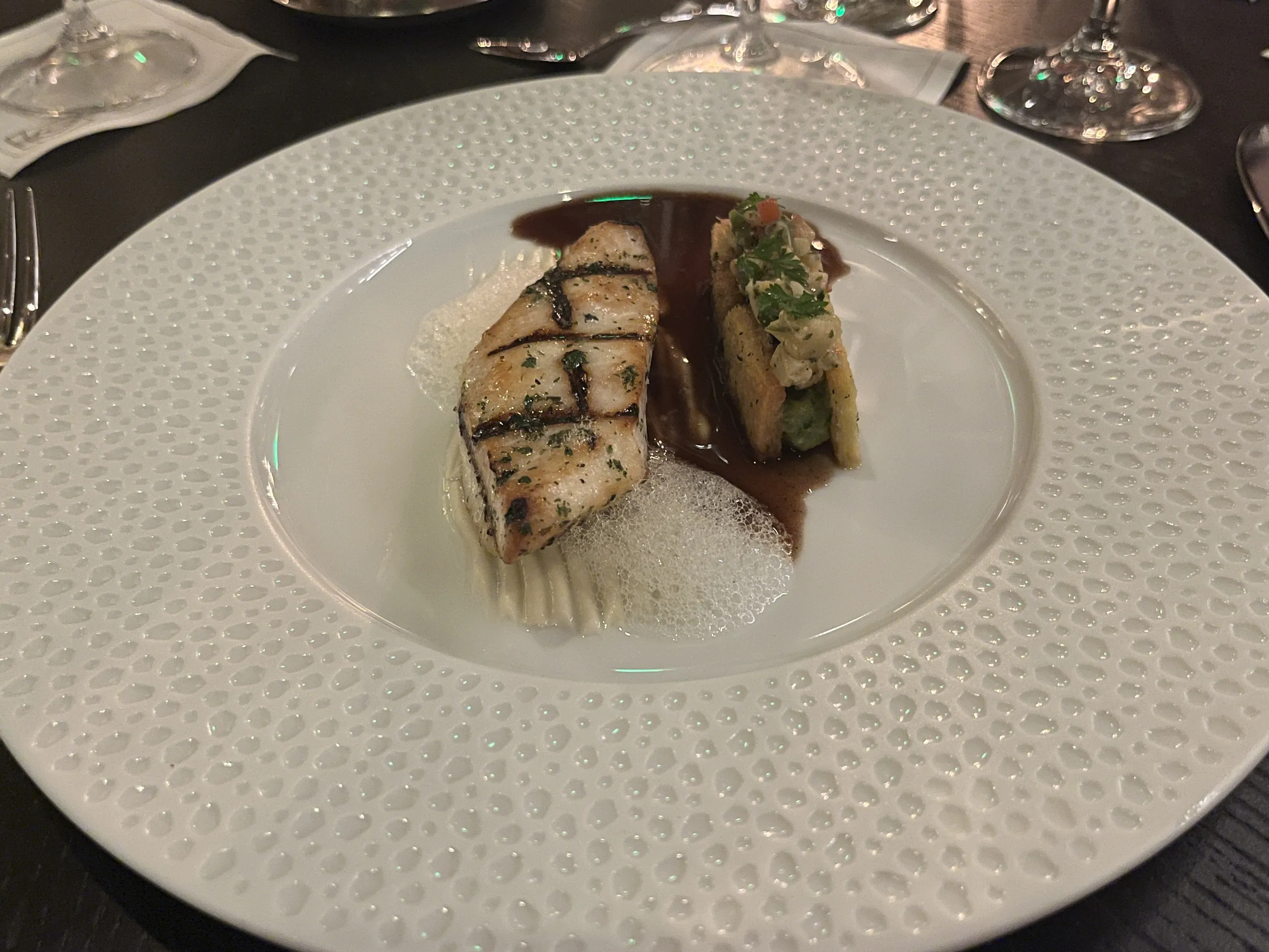 Sauteed fish at Napa Rose at the Grand Californian Hotel & Spa.