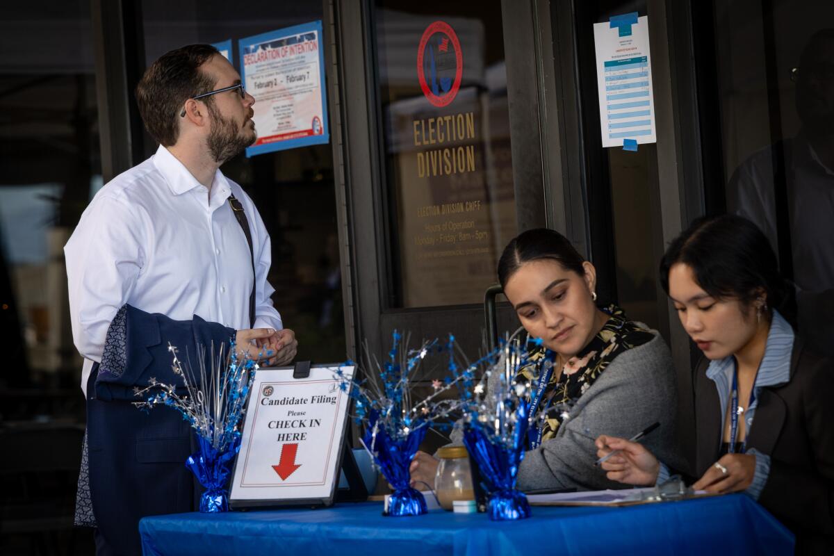 Henry Mantel files to run for City Council District 5 in the the 2026 Municipal elections at the city clerk's office
