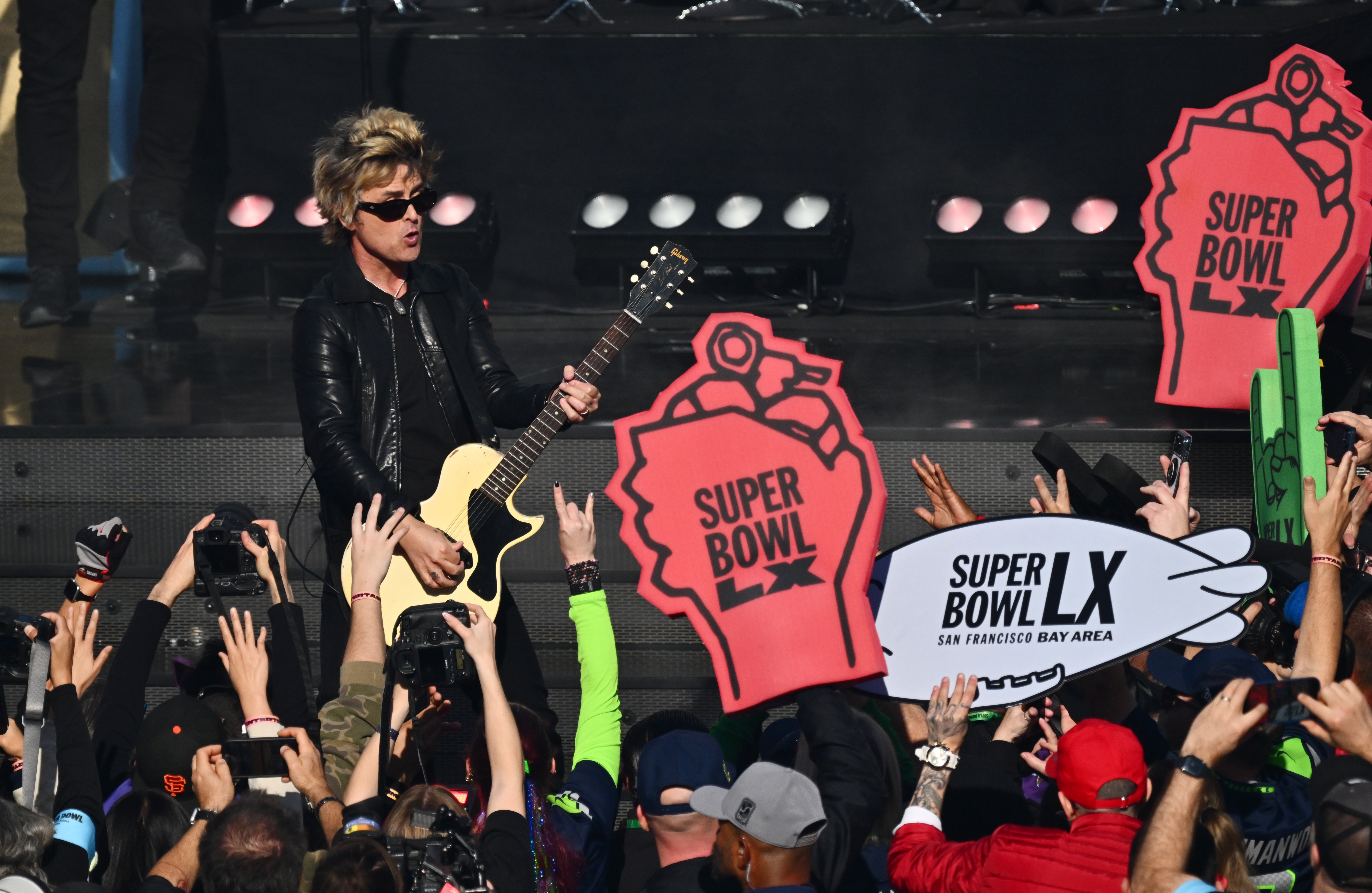 Green Day performs to open Super Bowl 60 at Levi’s...