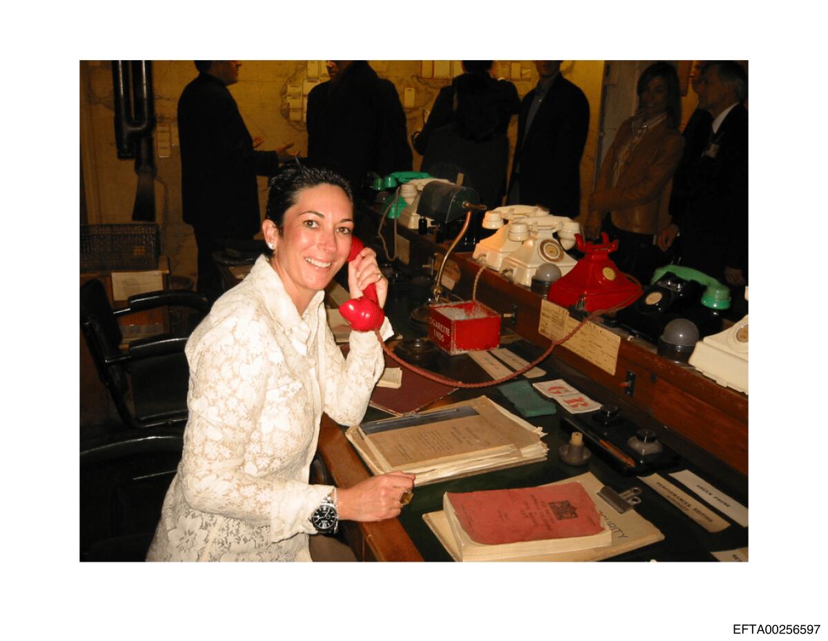 This undated photo released by the U.S. Department of Justice shows Ghislaine Maxwell